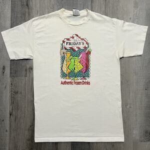 Vintage TGI Fridays Frozen Coctails Thank God Its Friday 90s Restaurant T Shirt
